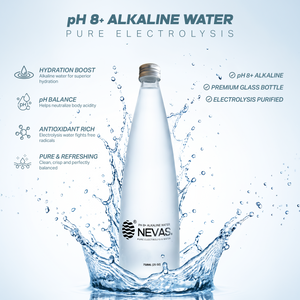 750ML ALKALINE WATER IN GLASS BOTTLE